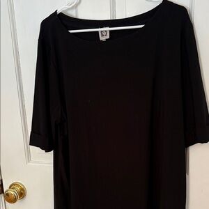 Anne Klein Elegant Black Blouse NWOT size xl
